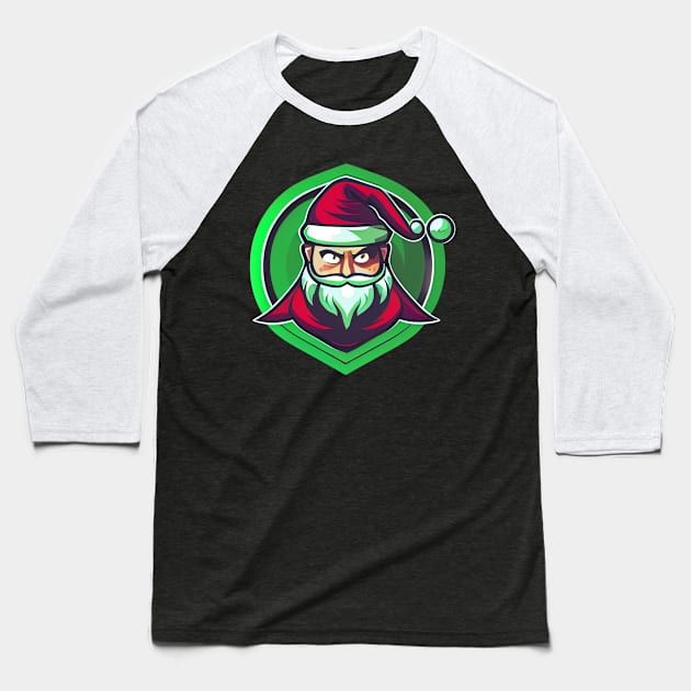 Santa Clause Baseball T-Shirt by Octoprocessor
